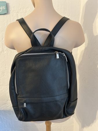 Rucksack leder schwarz