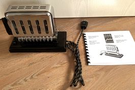 Vintage Jura Toaster Typ 150 1122 L verchromt Bakelitsockel