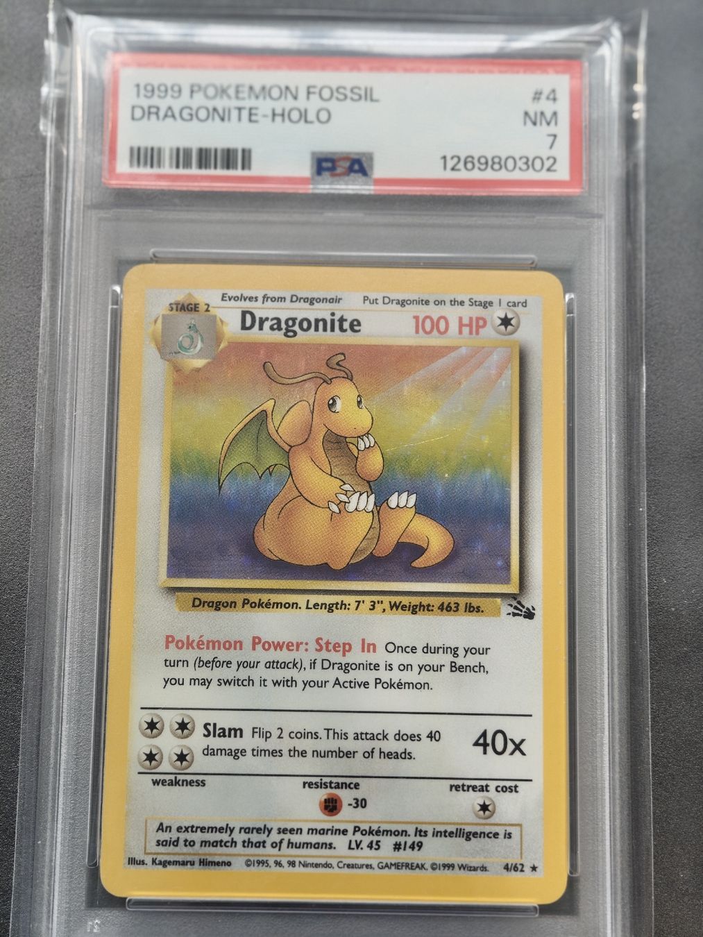Pokémon Carte collezionabili: Dragonite Holo  1999, PSA 7 – Usato da Therwil venduto da Cordachu_Trade