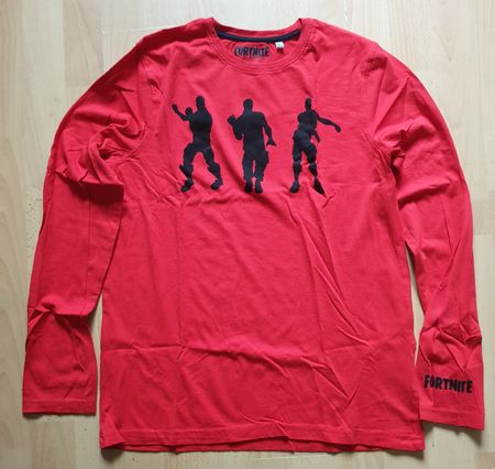 Fortnite Langarmshirt, Gr. 170/176, Rot, Top Zustand!