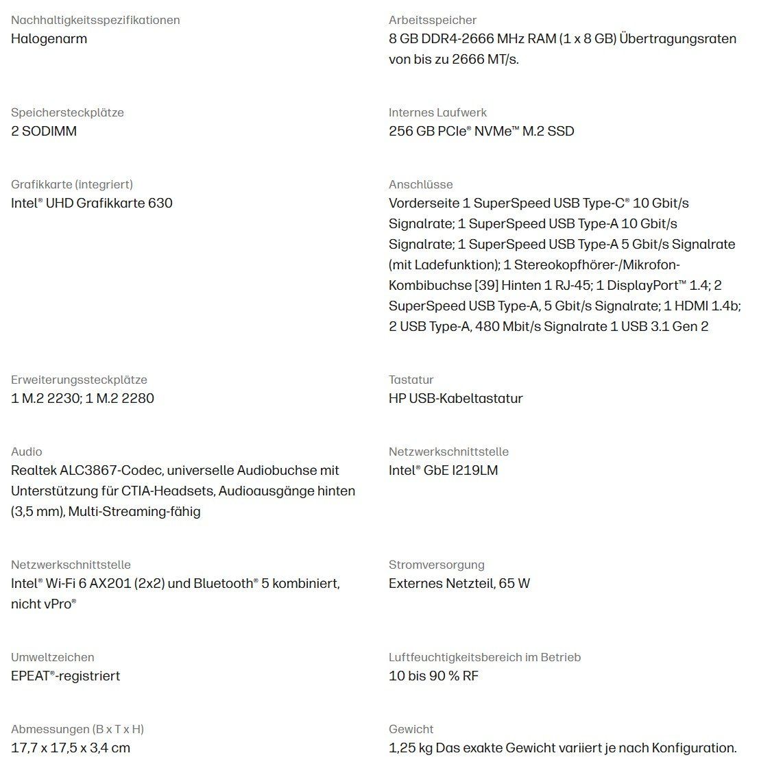Hewlett Packard PC: PC HP ProDesk 400 Desktop Mini G6 – Usato da Rapperswil SG venduto da rastawarrior 4