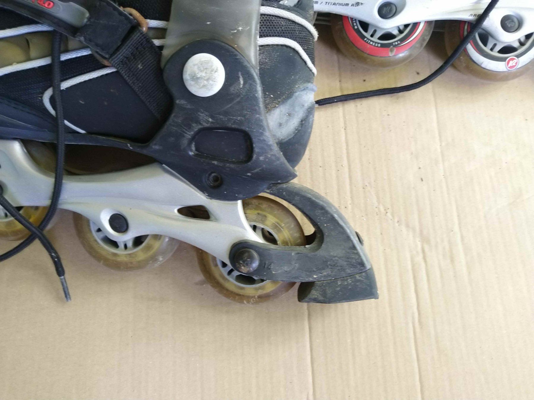 Pattini in linea & Pattini a rotelle: InLine Rollschuhe, Freedom Gr. 44, Bremsgummi OK – Usato da Hemishofen venduto da Roefix94 2