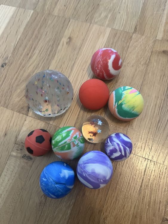 Bunte Gummi-Hüpfbälle – Verschiedene Designs, Ideal Für Partys, Kinderspiele & Stressabbau