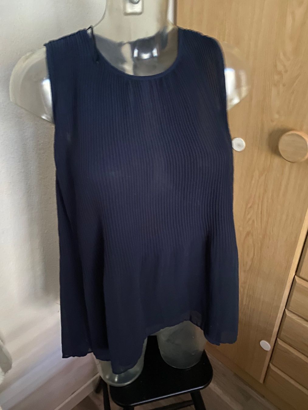 Zara Top: Zara Basic Long-TOP Grösse L dunkelblau – Usato da Allenwinden venduto da Obalu 2