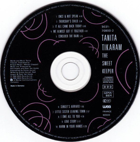 CD: Tanita Tikaram - the Sweet Keeper – Usato da Unterbäch venduto da kolbar 2