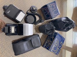 RARE LOT Konvolut CONTAX AX + 4 Obj. + 2 Flasch