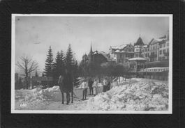 Rigi-Kaltbad , Auszug der Skifahrer , Hotelstempel ,gel.1913