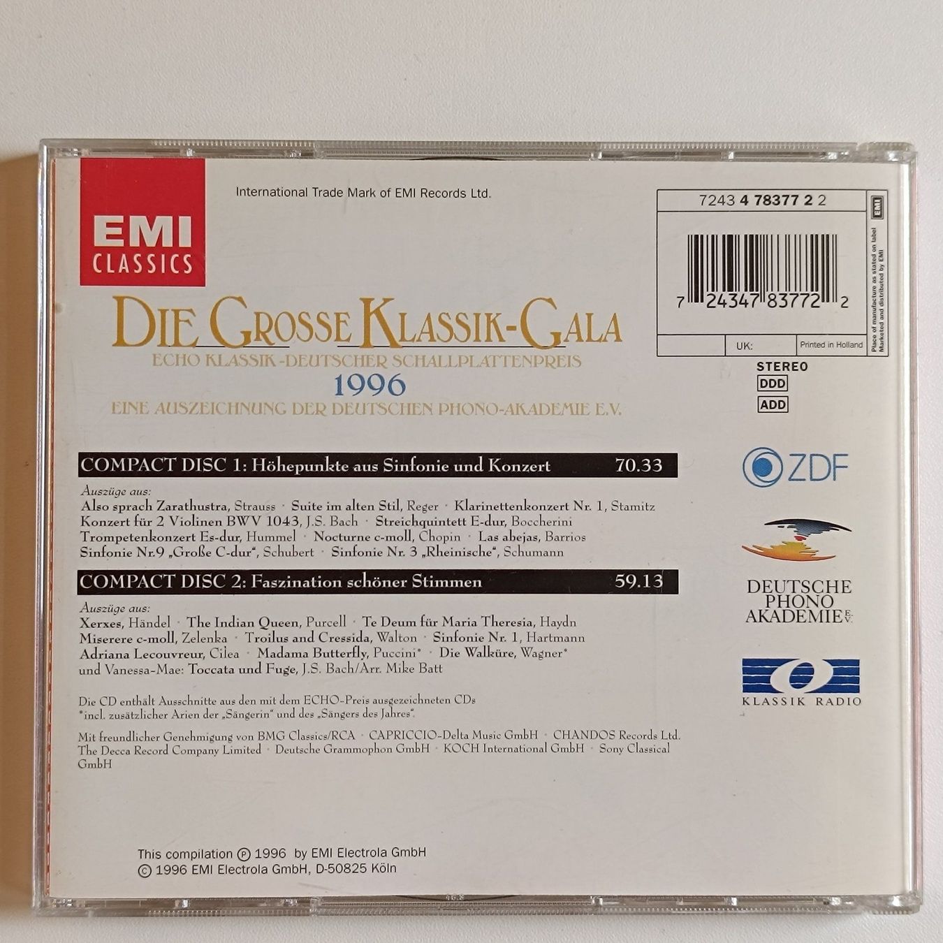 CD: Grosse Klassik-Gala 1996 - Doppel-CD F26 – Usato da Sessa venduto da fraenklishop 1