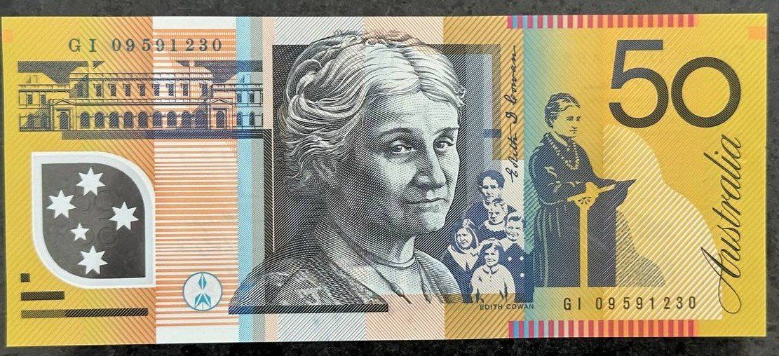 Banconote: Originale Australische 50 Dollar Note - Selten! Top! – Usato da Beringen venduto da Mantafisch1
