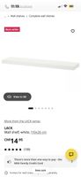 Ikea LACK Wandregal, Weiss, 110x26cm - Neuwertig
