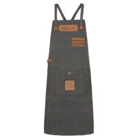BLACK FOREST FOX ART Canvas Koch Grill Arbeits Schürze Grau