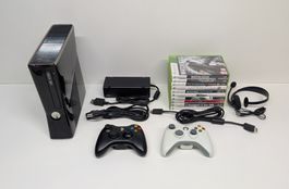 Microsoft Xbox 360 S, 2 Controller, 10 Spiele