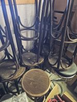 8x Barhocker Bugholz braun Holzsitz 2x Barhocker Metall