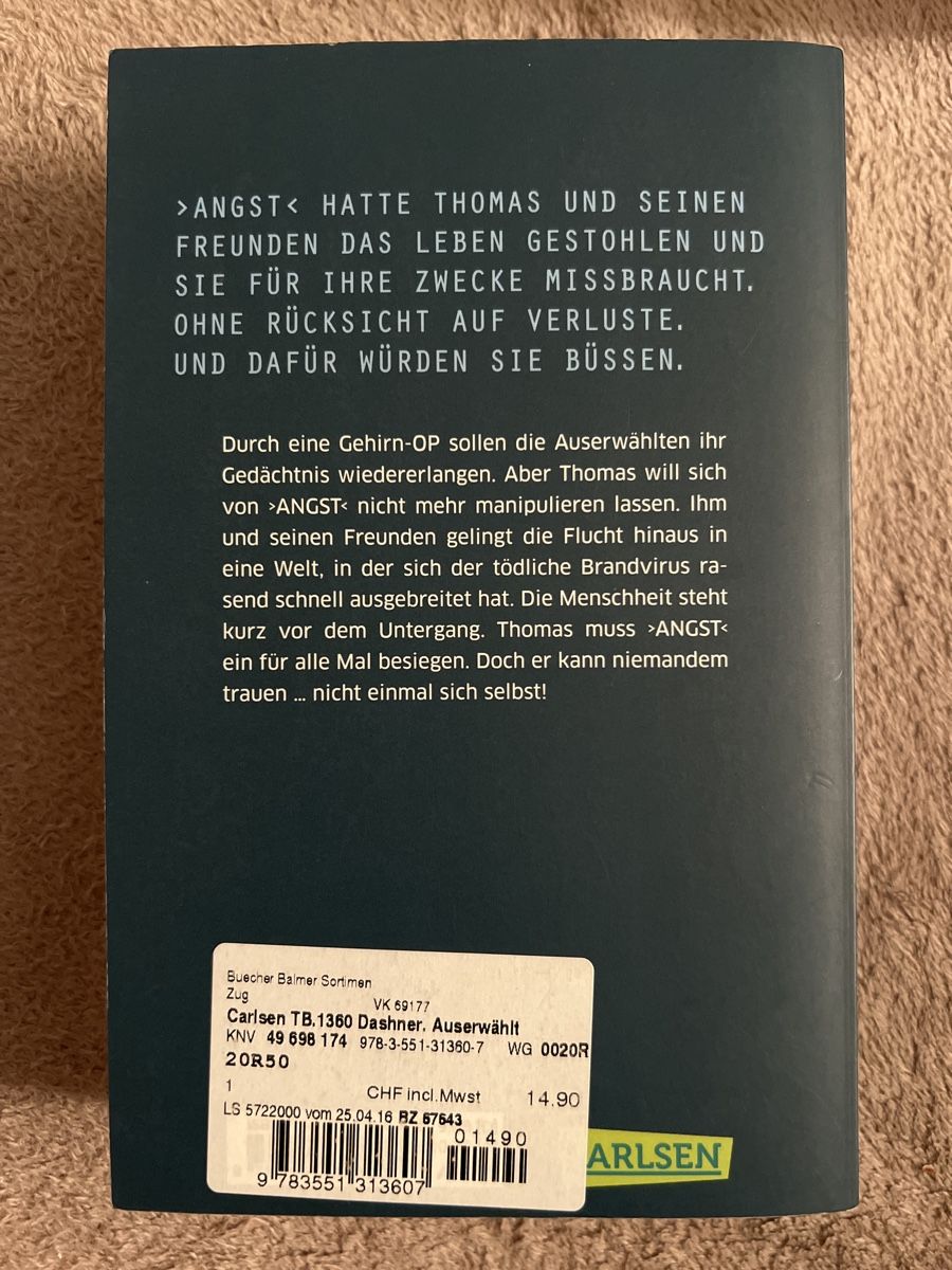 Livres: Triologie Maze Runner, James Dashner – D'occasion à Oberengstringen par Rogi9698 6