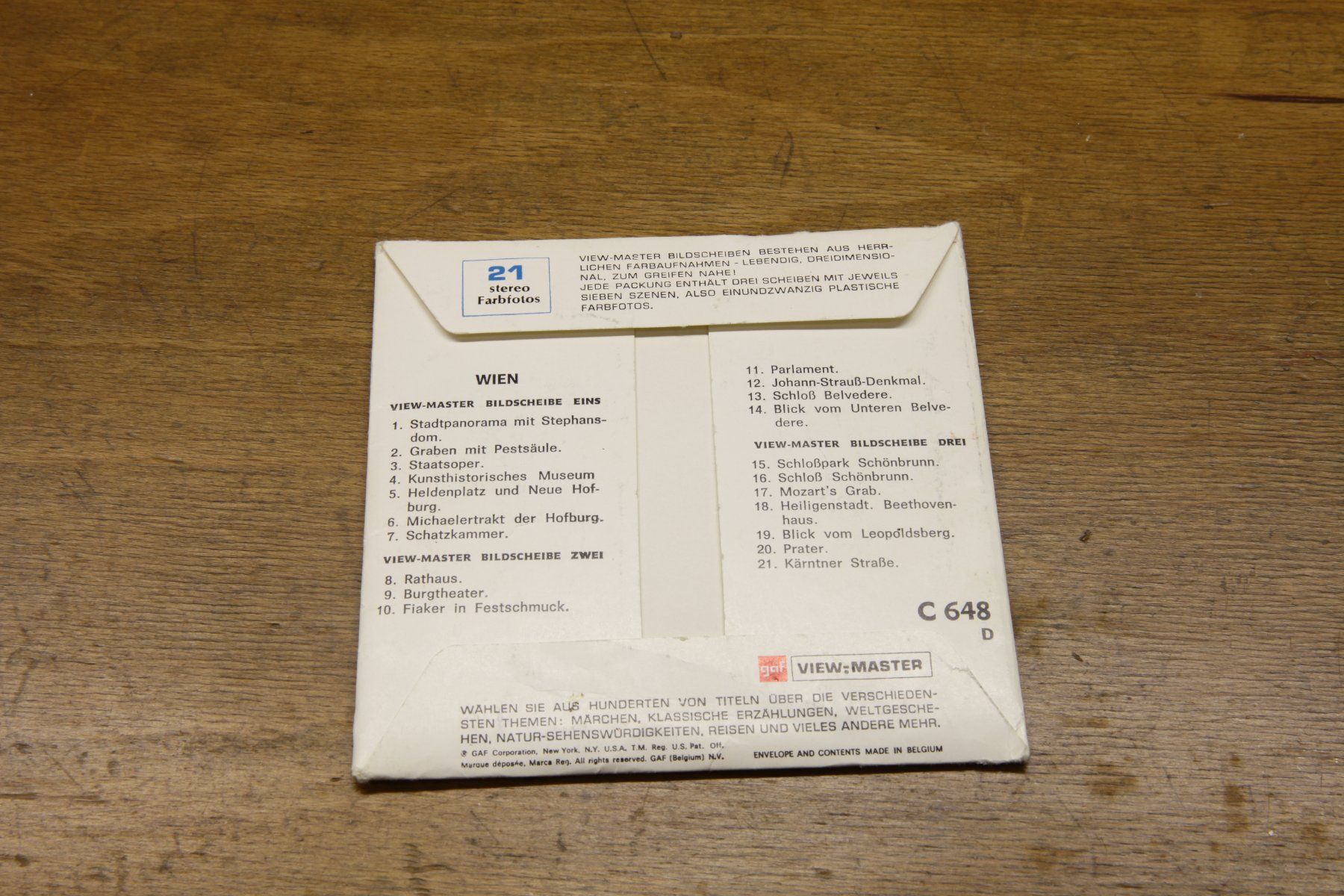 View-master Giocattoli: View-Master: Wien, Nr. C 6481-6483 – Usato da Dietikon venduto da Idefix66 1