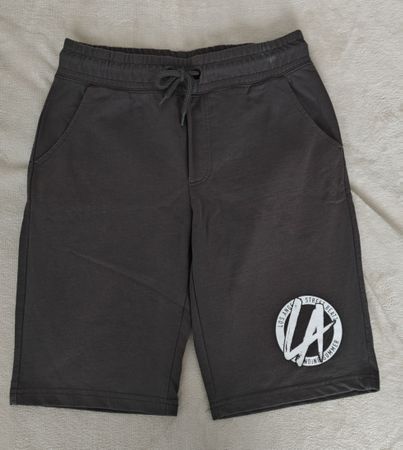 Shorts mit LA Aufdruck dunkelgrau Grösse 158/164