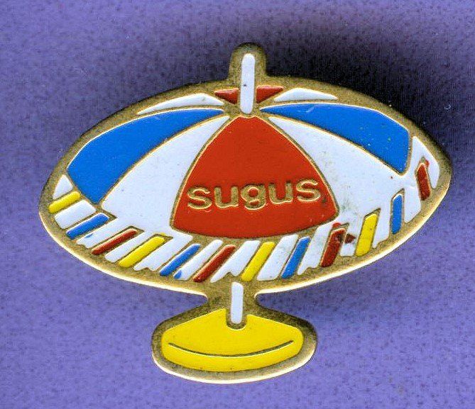 Sugus Placchette & Badge: sugus   Sonnenschirm – Usato da Winterthur venduto da Sammleroase