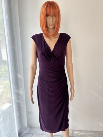 Lauren Ralph Lauren Dress Size 4 Purple Cap Sleeve Ruched