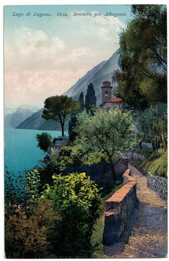 Cartoline postali: Oria, sentiero per Albogasio, circolata 1913 – Usato da Frauenfeld venduto da POML