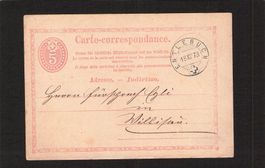 GS 5 Rp Entlebuch - Willisau,carte correspondance ,gel. 1873