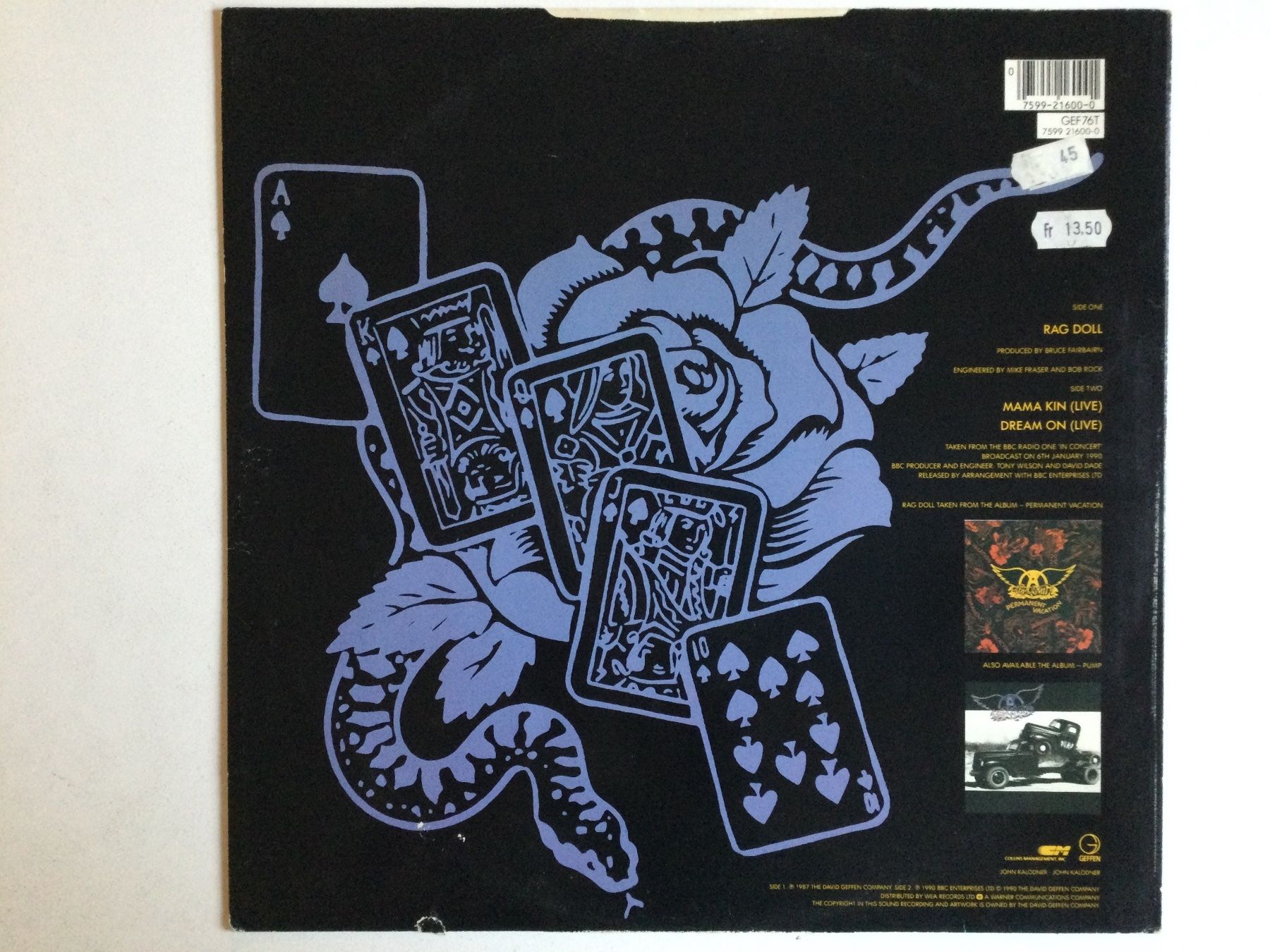 Dischi in vinile: Aerosmith Maxi-Single - Rag Doll – Usato da Gutenswil venduto da Hamzian 1