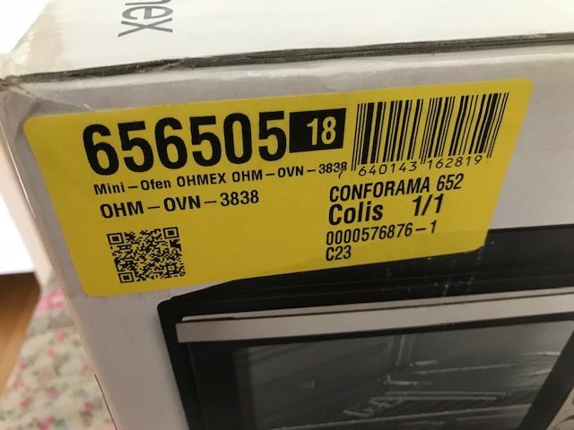 Ohmex Forni: Klein-Backofen  Ohmex OHM-OVN-3838 – Nuovo e nell'imballaggio originale da Winterthur venduto da grenache01 5