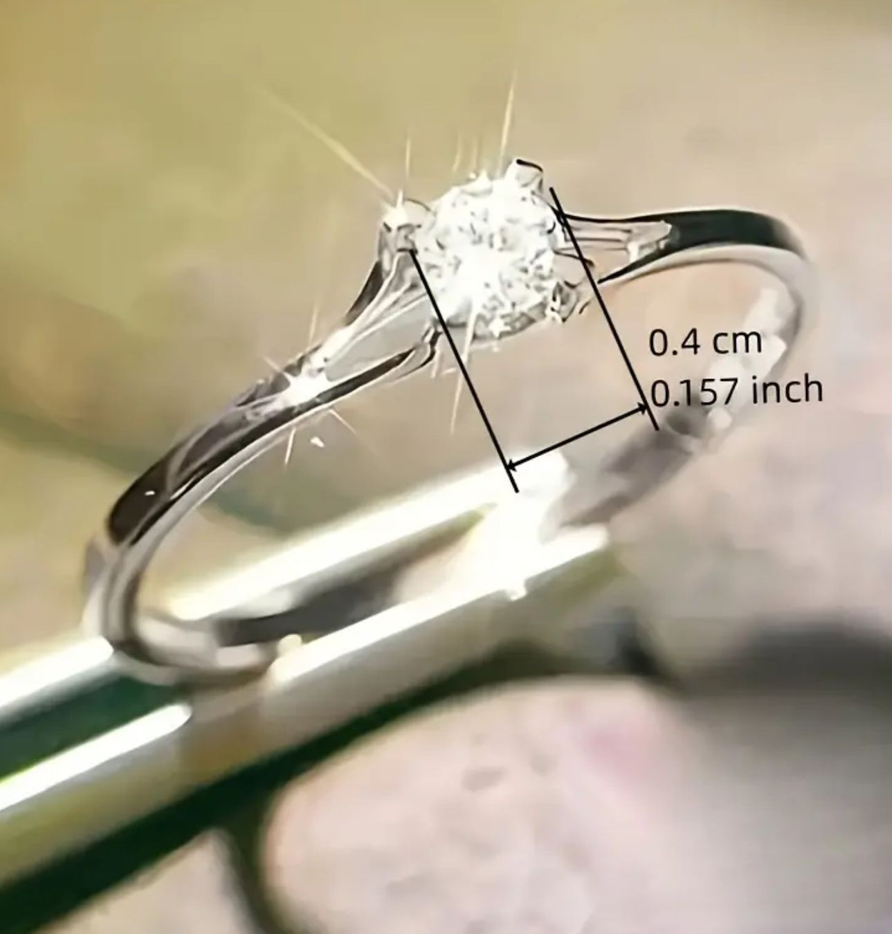 Anelli: Schlichter versilberter Ring mit Zirkonia, Grösse 7 – Nuovo e nell'imballaggio originale da Kehrsatz venduto da Matumbaaa 1