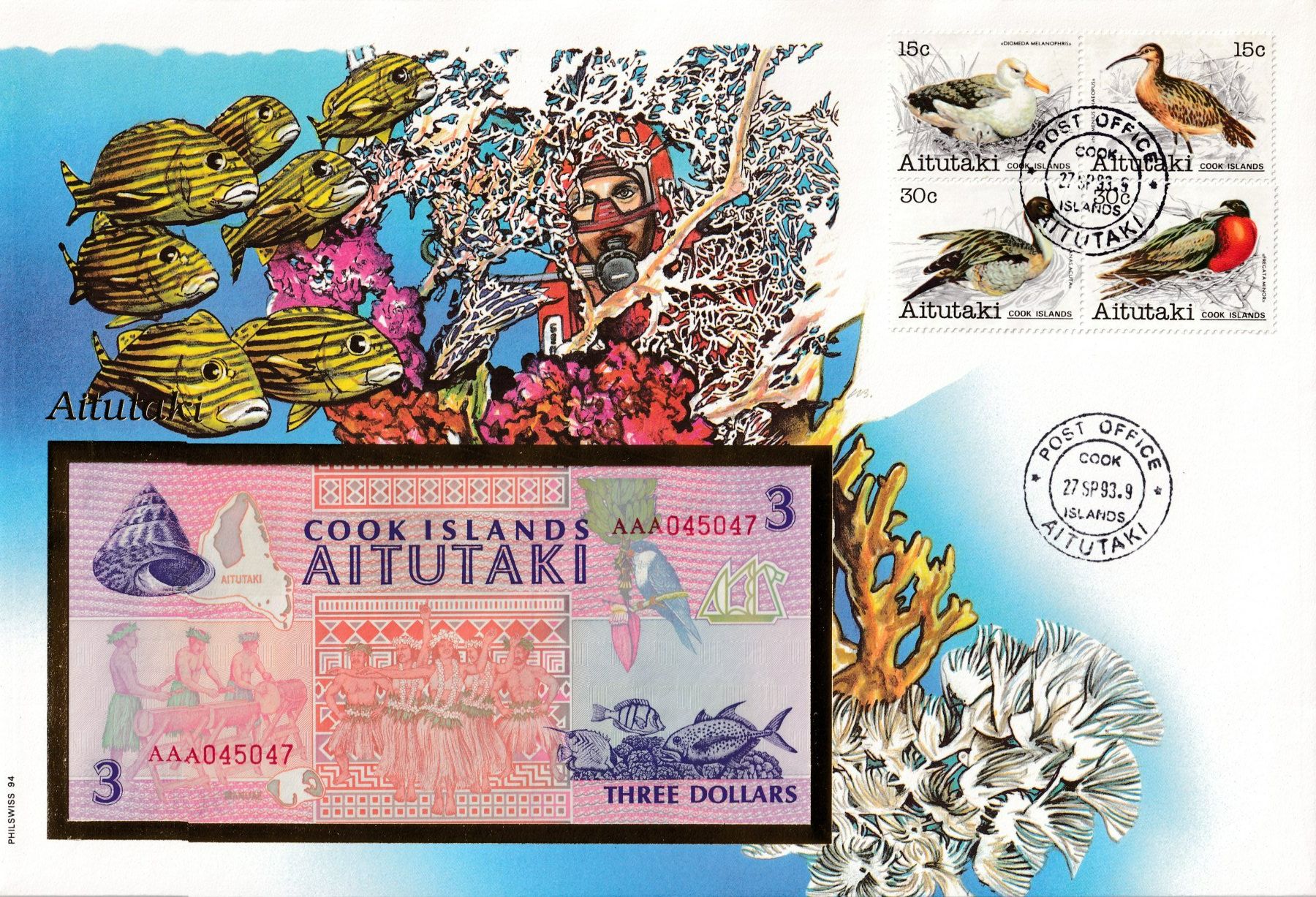 Banconote: Grosser Banknotenbrief  Aitutaki – Nuovo (secondo la descrizione) da Neuchâtel venduto da karlpierrino