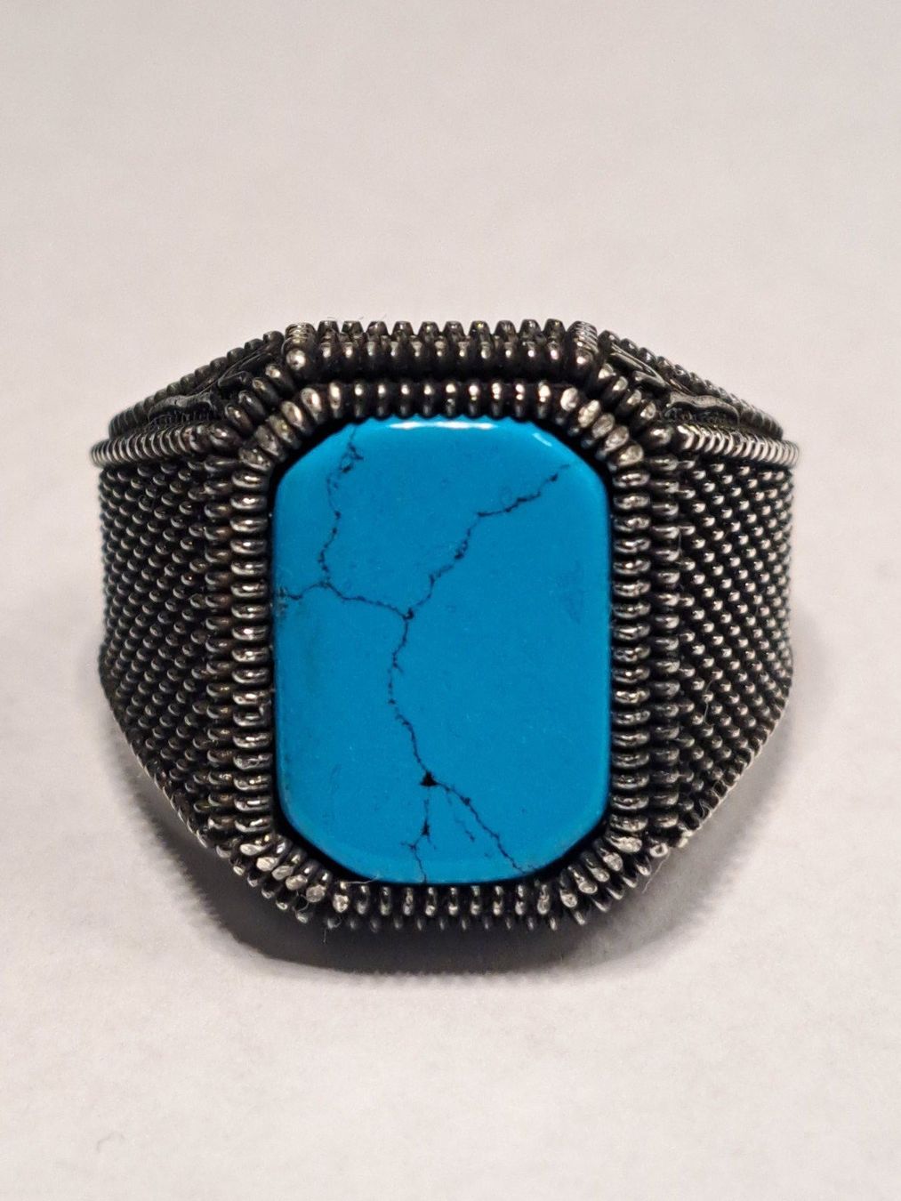 Ringe: 0015 - Bague en argent, Turquoise, taille 61 – Neu und originalverpackt aus Neuchâtel von NIDAVELIR