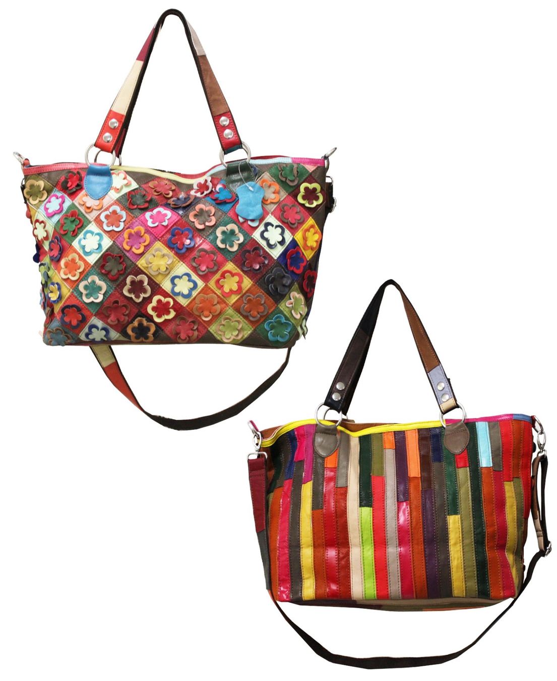 Borse da donna: Echtleder Tasche, Laptoptasche/ pink-multi/gross/neu – Nuovo e nell'imballaggio originale da Wohlenschwil venduto da ABC-Vintage 1