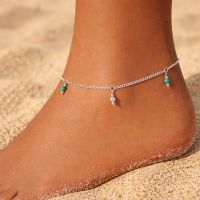 Türkis Fußkettchen Silber 925 Fußkette ketteli modern