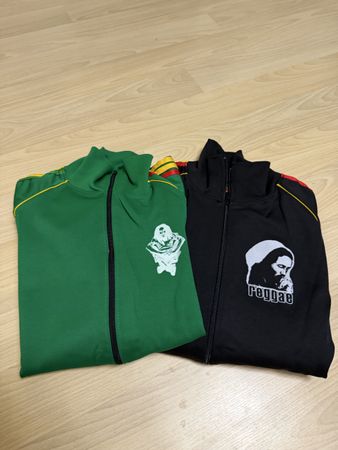 2x Trainingsjacke mit Bob Marley Motiv grün Grösse M NEU!