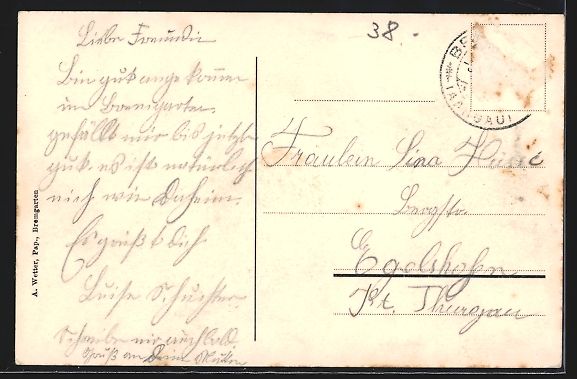 Cartoline postali: AK Bremgarten, Ortsansicht mit Reusslauf – Usato da Berlin venduto da bartko-reher 1
