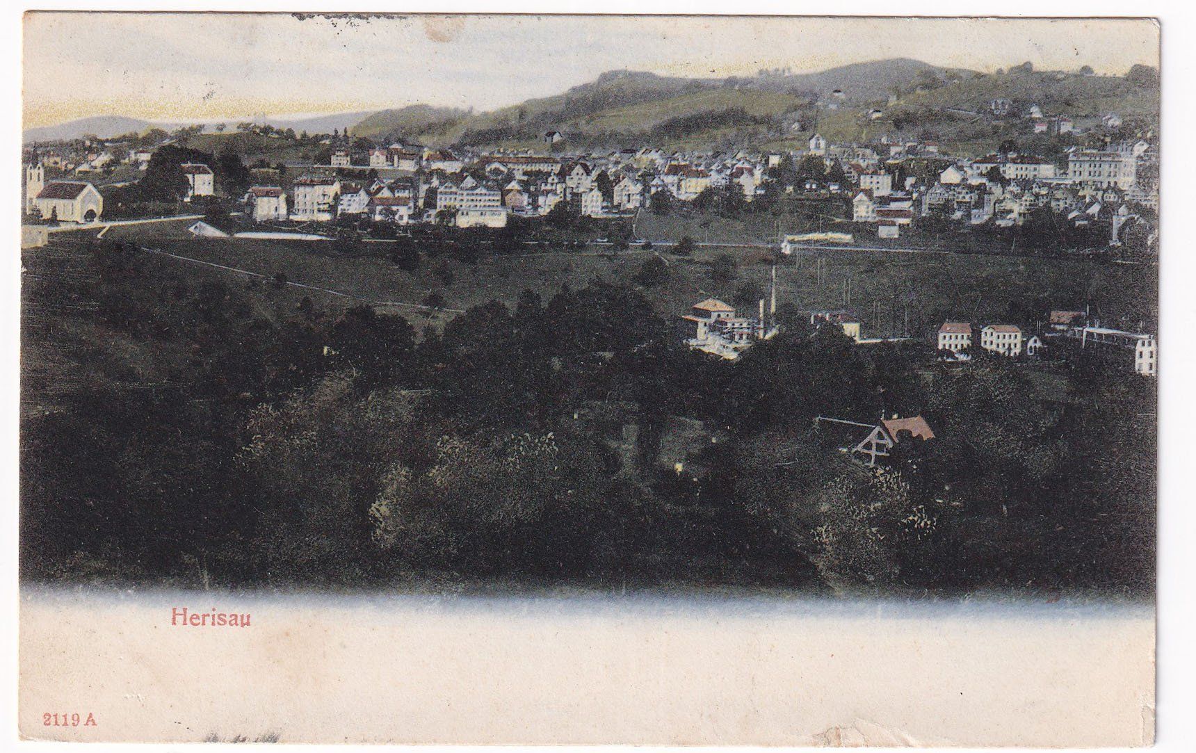Cartoline postali: Herisau.  1906 – Usato da Cormoret venduto da Pascalll2001