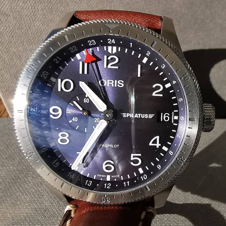 Oris Orologi: Oris Pilatus Big Crown 44 mm ProPilot Timer GMT, blaues Ziff – Nuovo e nell'imballaggio originale da Emmenbrücke venduto da tms1122 1