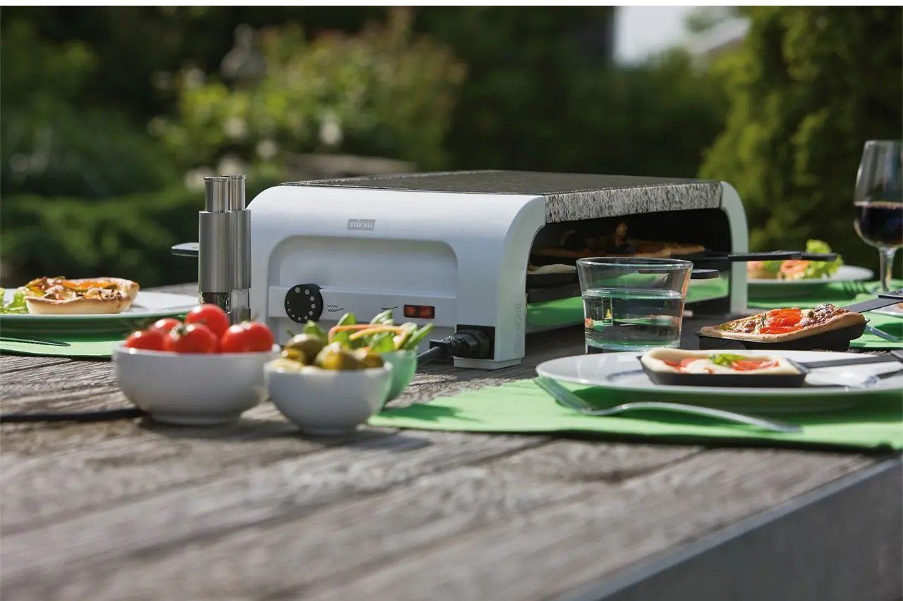 Stöckli Elettrodomestici da cucina: PizzaGrill for8 Hot'Stone, weiss – Nuovo (secondo la descrizione) da Kägiswil venduto da pebart 2