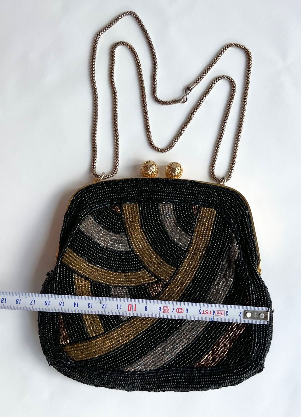 Borse da donna: Abendtasche / Pochette*mit verschieden farbigen Perlen***** – Usato da Dübendorf venduto da Orchid18 3