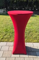Set Alu Bistrotisch mit 2 passenden Hussen (1 rot + 1 blau)