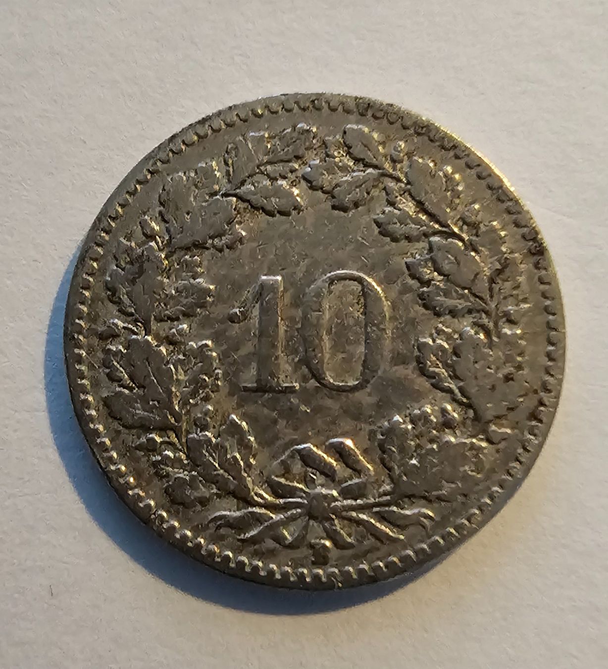 Tutti le monete: 1 Pièce 10 CTS 1908 – Usato da Cortaillod venduto da Titus130 1