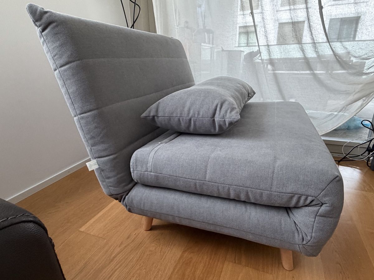 Divani: Hellgraues 1-Sitzer-Klick-Klack-Sofa – Nuovo (secondo la descrizione) da Windisch venduto da Mela-and-Turi 2