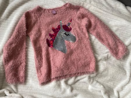 Dopodopo Mädchen Pullover mit Einhorn, Gr. 122, Top Zustand!