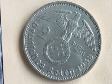 Alle Münzen: Deutsche Reich 2 Reichsmark 1938 A selten – Gebraucht aus St. Margrethen SG von alfapeugeot10
