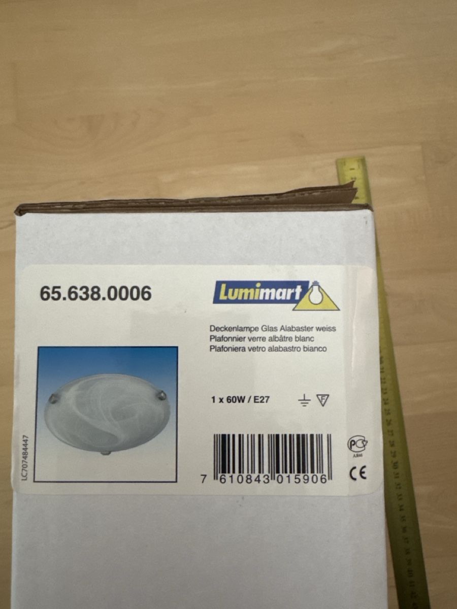 Lampadari & plafoniere: Deckenlampe Glas Alabaster weiss – Nuovo e nell'imballaggio originale da Winterthur venduto da Emma0312 1