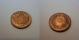 Schweiz 2 Rappen 1929 wenig gebraucht - seltener Jahrgang!