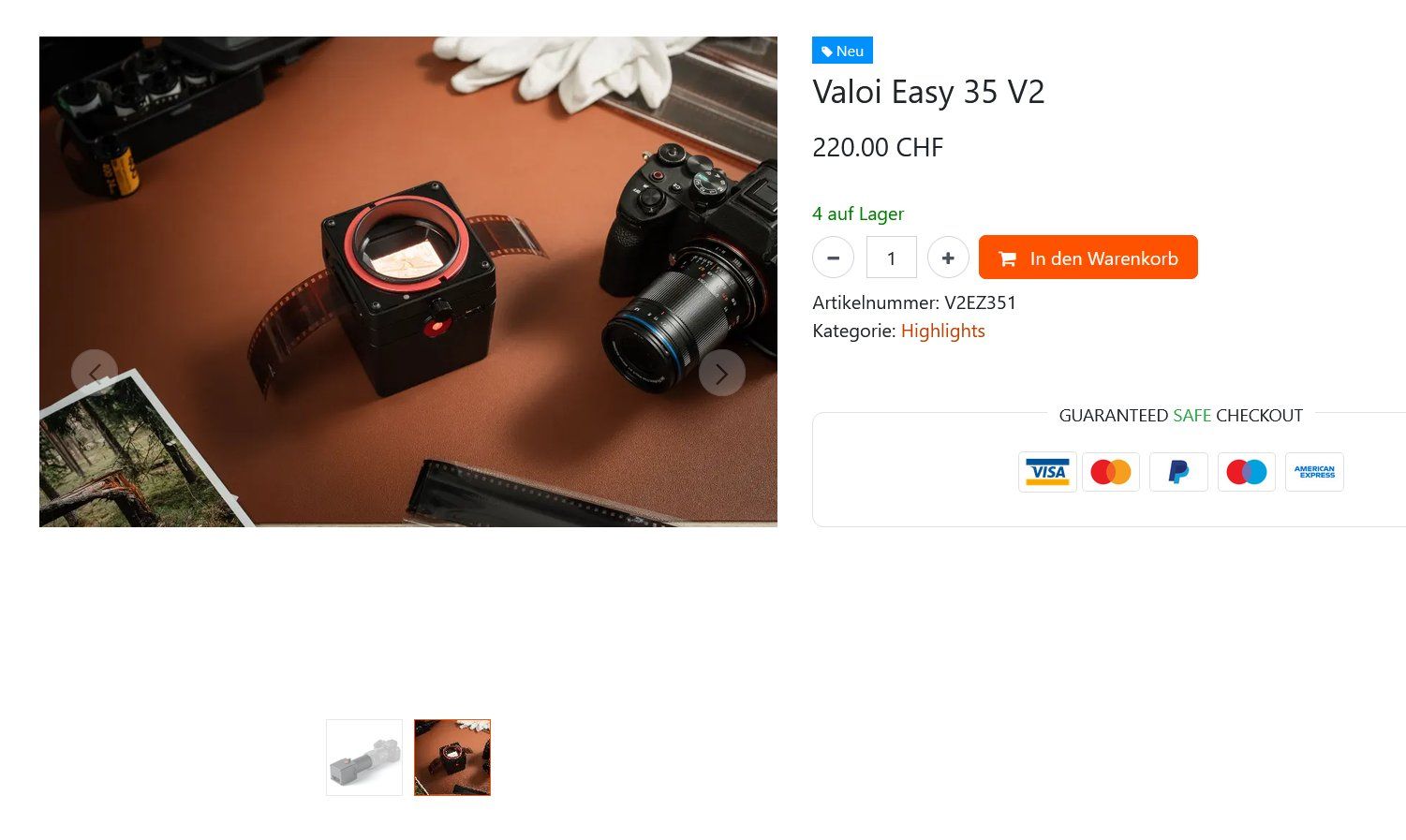 Scanner: Valoi Negativ Scanner 35 mm – Usato da Sihlwald venduto da Superbrezelultra 1