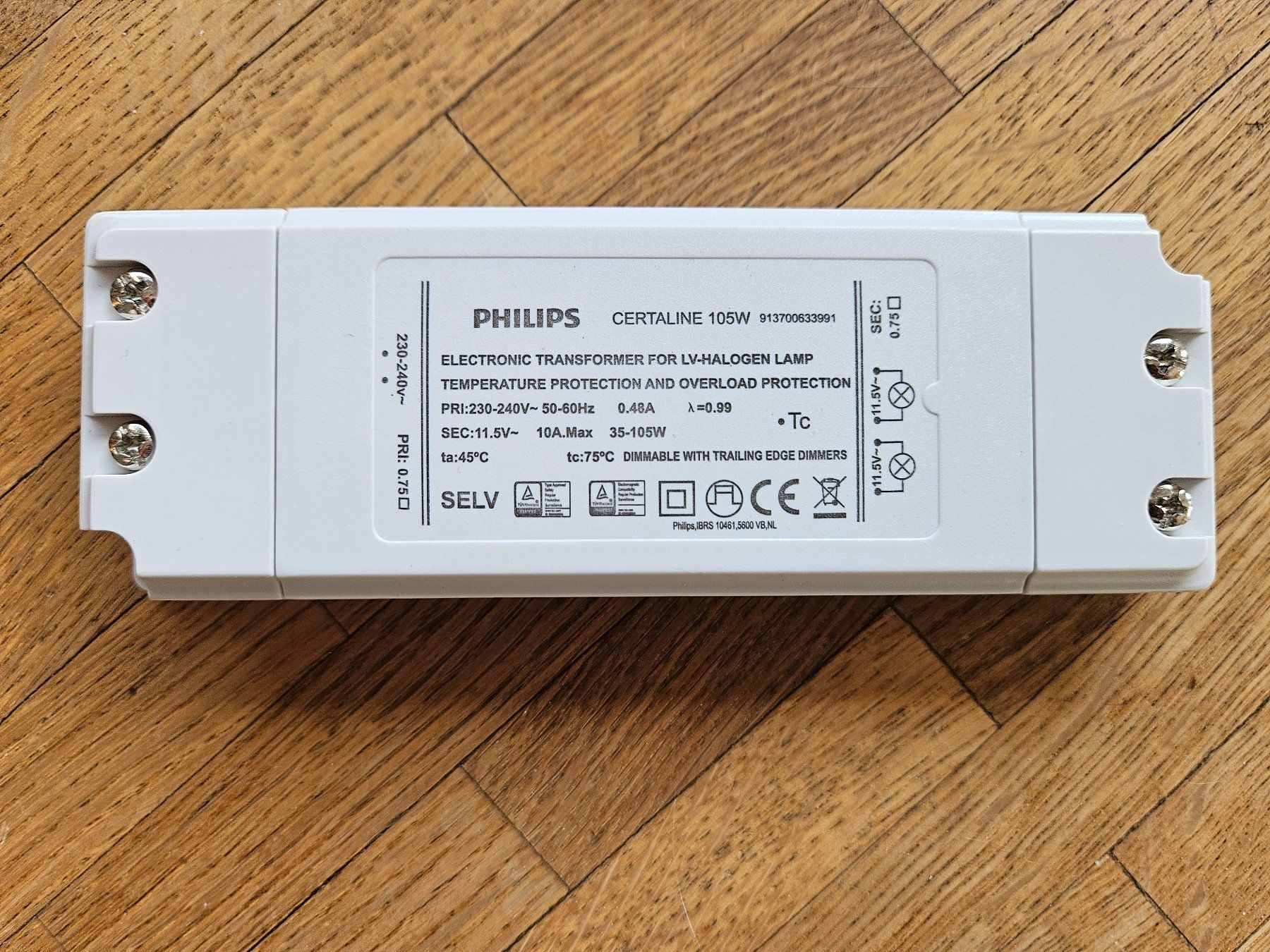 Philips Componenti elettronici: Philips Trafo Halogen 105W dimmbar – Usato da Oensingen venduto da CH-Techniker