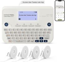 Etikettendrucker Bluetooth QWERTZ USB-C 4 Rollen Neu