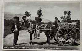 Italien, Palermo, Caretto Siciliabo, Pferdewagen