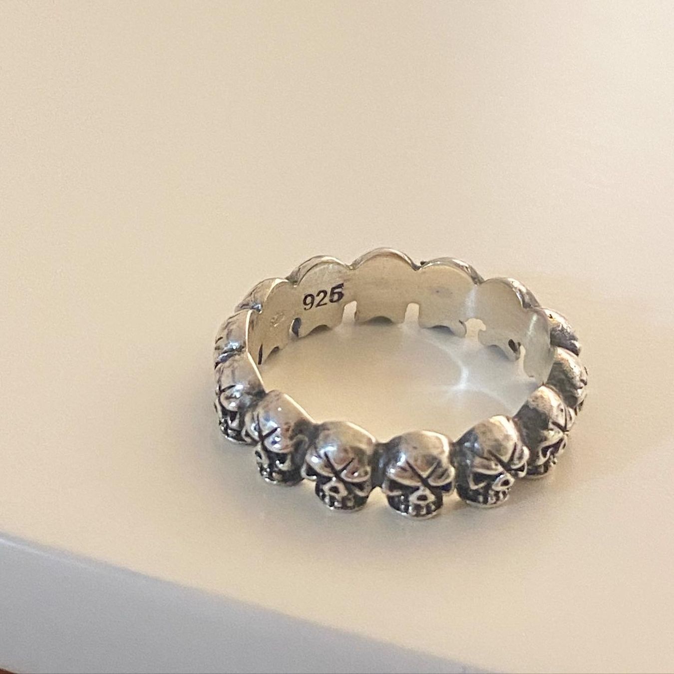 Anelli: Original Handmade "SILVER 2 STEEL" Totenkopf Skull Ring – Nuovo (secondo la descrizione) da Solothurn venduto da sabrina.m.solothurn 4