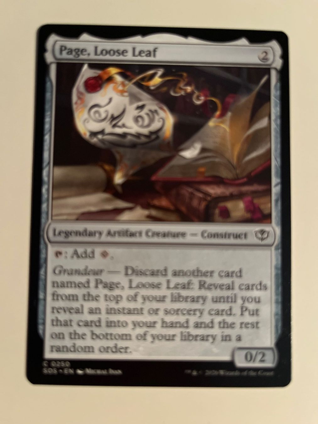 Magic The Gathering Carte collezionabili: 1 x Page,Loose Leaf - Magic: The Gathering - MtG – Usato da Kriens venduto da Shadi1980